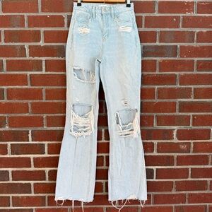 Distressed Light Blue Women's Jeans